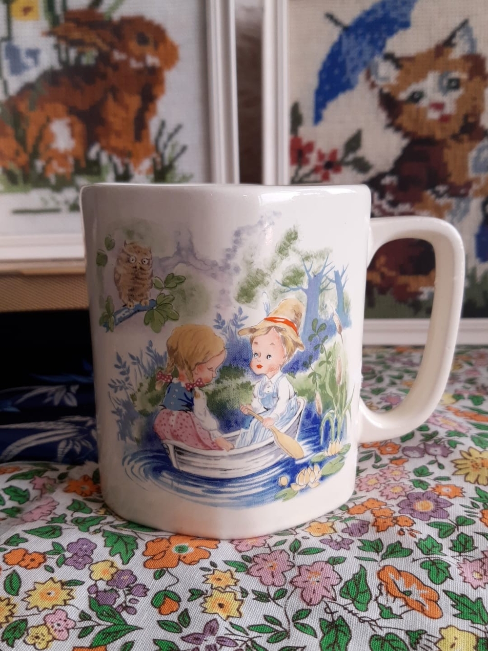 *SALE 3 for $20* Vintage 1950s Hexagon Ceramic Mug Japan